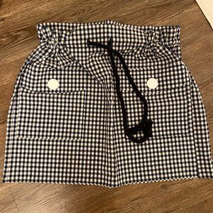 Zara Navy Blue/White Checkered Skirt